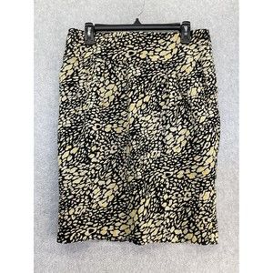 Yaly Couture Women's A Line Skirt Tulip Animal Print Lined Pleat Size Small